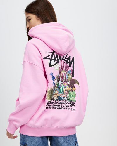 Stussy Sweet Smell Oversized Hoodie - Pink