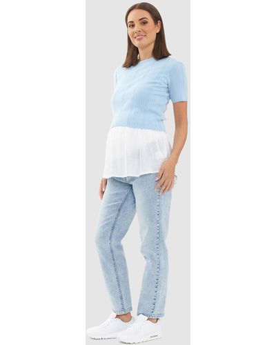 Ripe Maternity Franki Detachable Nursing Knit - Blue