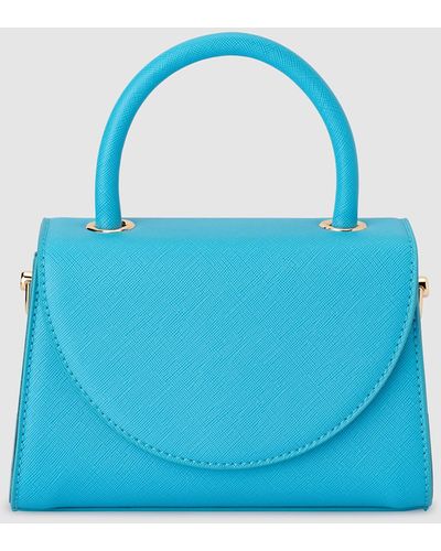 OLGA BERG Sasha Top Handle Bag - Blue