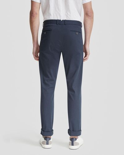 OXFORD Luka Stretch Casual Trousers - Blue