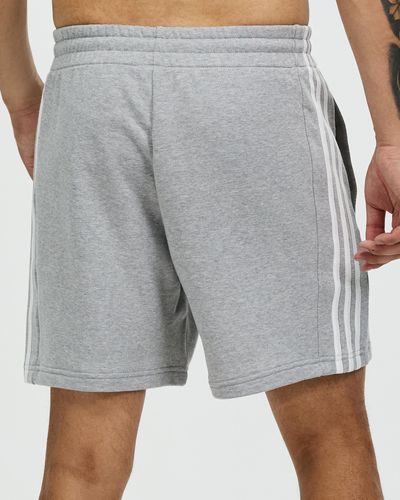 adidas Essentials French Terry 3 Stripes Shorts - Grey