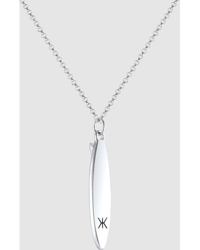 Kuzzoi Iconic Exclusive Necklace Surfboard Trend In 925 Sterling - Metallic