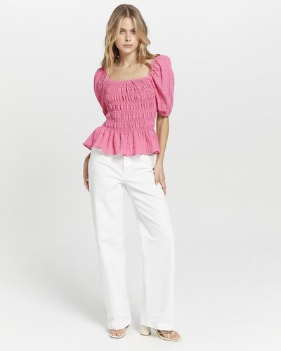 ONLY Carla Smock Top - Pink