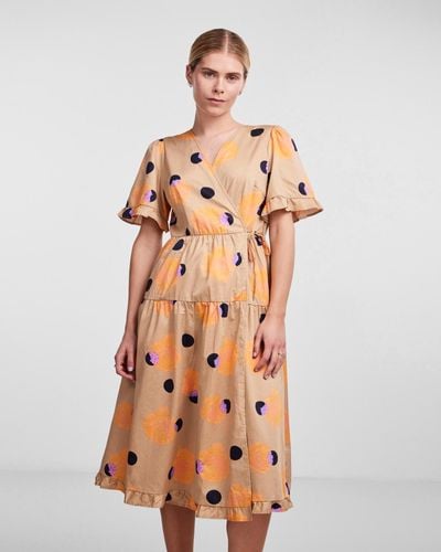 Y.A.S Roxanne Midi Wrap Dress - Multicolour