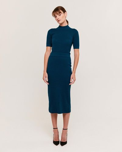 Saba Leonie Knit Skirt - Blue