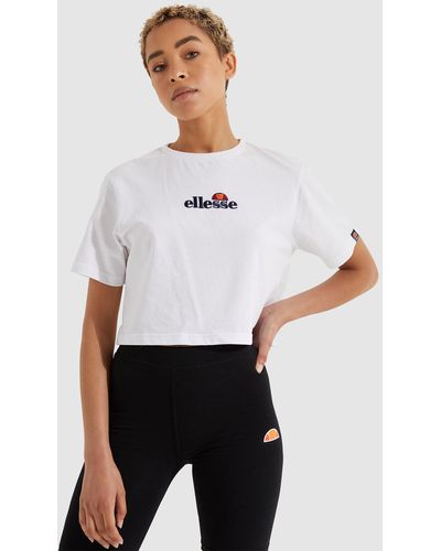 Ellesse Fireball Crop T Shirt - White