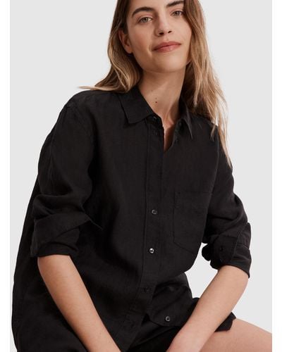 Country Road Organically Grown Linen Shirt - Black