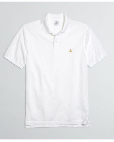 Brooks Brothers Golden Fleece Slim Fit Stretch Supima Polo Shirt - White