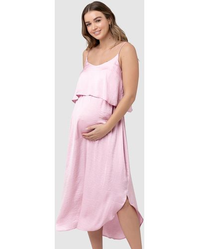 Ripe Maternity Nursing Slip Dress - Pink