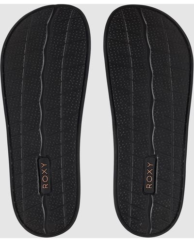 Roxy Slippy Slider Sandals For Women - Black