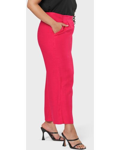 Something 4 Olivia Lottie Linen Trousers - Red