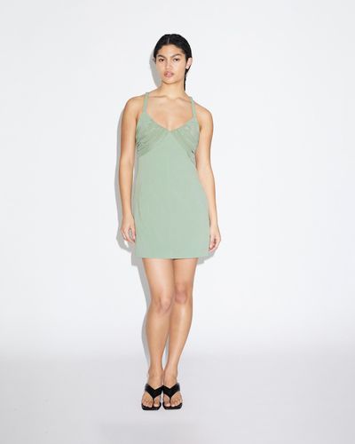 Lover Dione Ruched Bust Mini Dress - Green