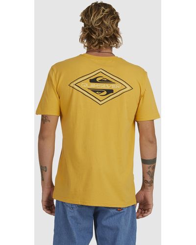 Quiksilver Reverse Logo T Shirt For Men - Yellow