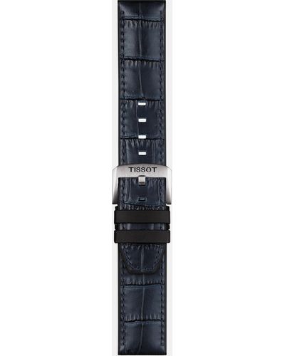 Tissot Official Leather & Rubber Strap Lugs 22mm - Blue