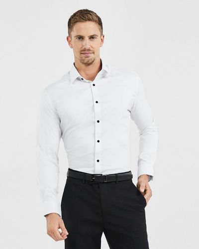 Tarocash Portland Slim Stretch Dress Shirt - White