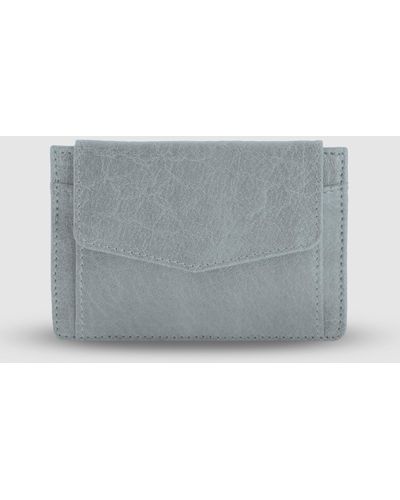 Cobb & Co Banksia Leather Card Holder - Grey
