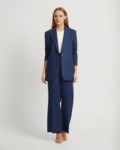 OXFORD Willow Linen Jacket - Blue