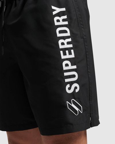 Superdry Code Applique Swim Shorts - Black