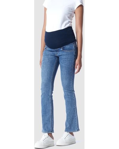 SOON Maternity Bootcut Overbelly Jeans - Blue