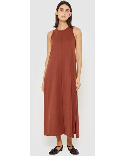 Jag Organic Cotton Sleeveless Dress - Brown