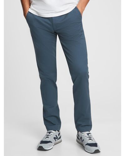 Gap Flex Essential Khakis In Slim Fit With Washwell - Blue