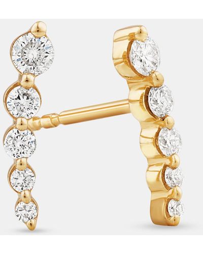 Michael Hill Ear Climbers With 0.25 Carat Tw Of Diamonds In 10kt Gold - White