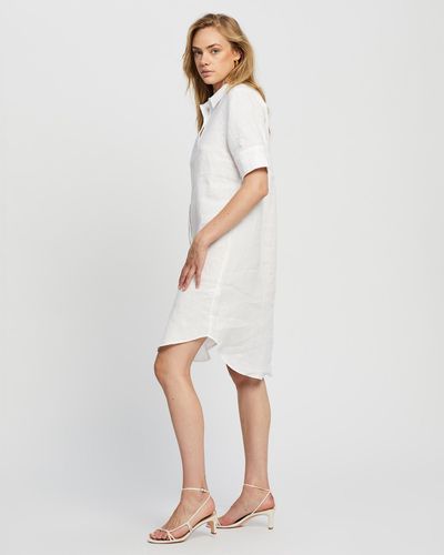 White By FTL Hettie Shirt Dress - White