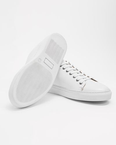 Double Oak Mills Meadows Leather Trainers - White