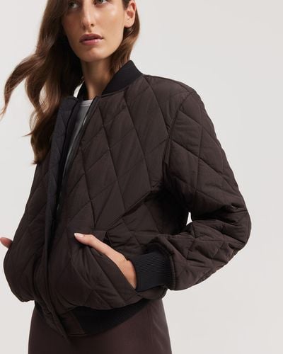 Country Road Reversible Recycled Bomber Jacket - Brown