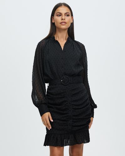 Atmos&Here Everlee Belted Mini Dress - Black