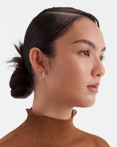 Mimco Daydream huggie Hoop Earrings - Natural