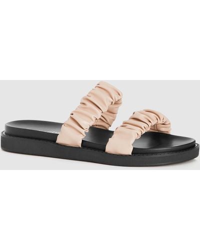 City Chic Wide Fit Lille Slide - Natural