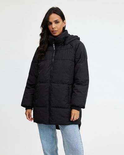 All About Eve Remi Luxe Midi Puffer Jacket - Black