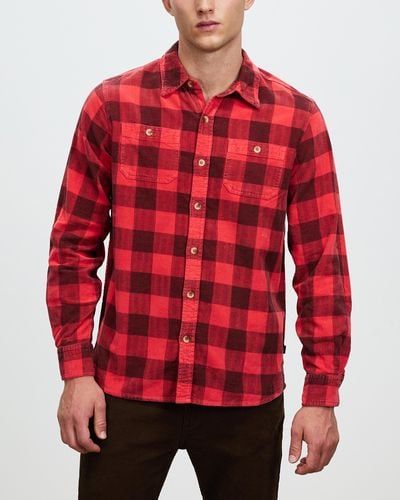 Rolla's Check Heavyweight Shirt - Red