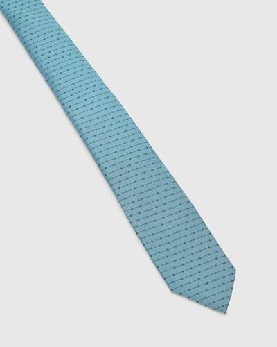 OXFORD Teal Stripes Tie - Blue