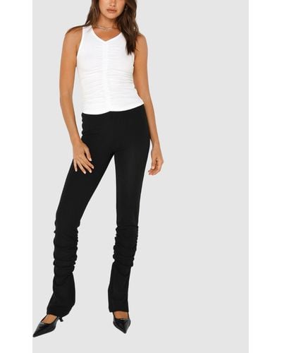 Madison The Label Dominique Gathered Trousers - Black