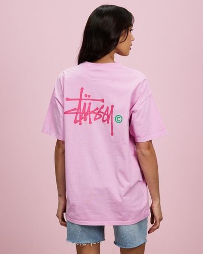 Stussy Graffiti Pigment Relaxed Tee - Pink