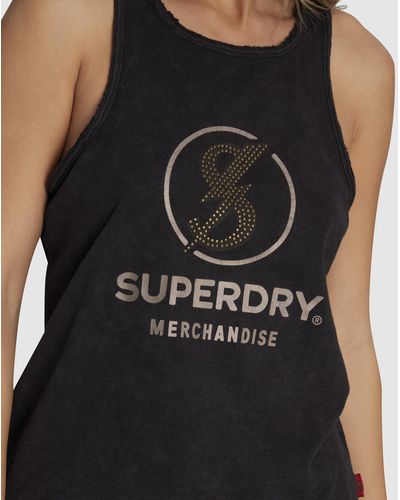 Superdry Vintage Merch Store Vest - Black