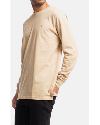 Stock & Co. Anchor Embroidery Long Sleeve Tee - Natural