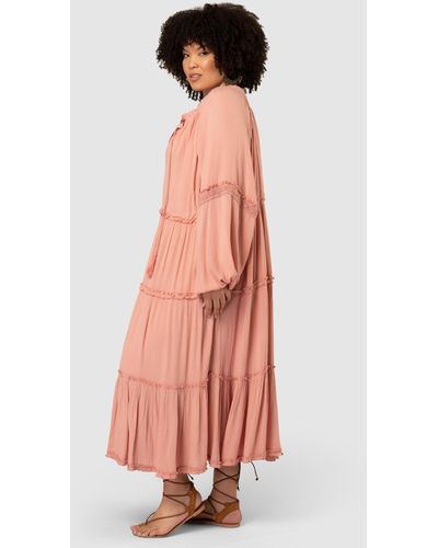 The Poetic Gypsy Great Escape Midi Dress - Pink