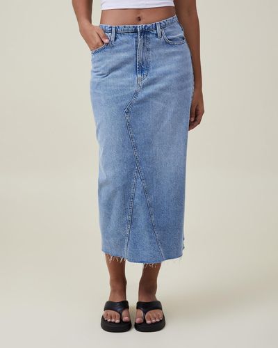 Cotton On Maxi Denim Skirt - Blue