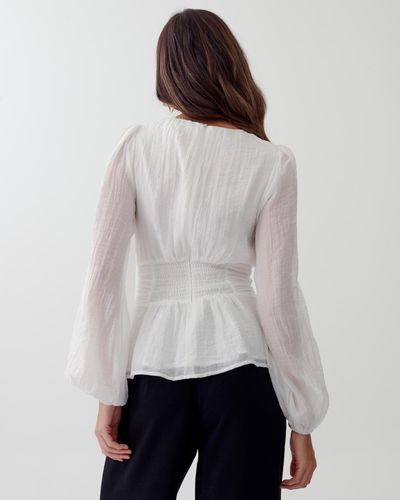 TUSSAH Evelyn Top - White