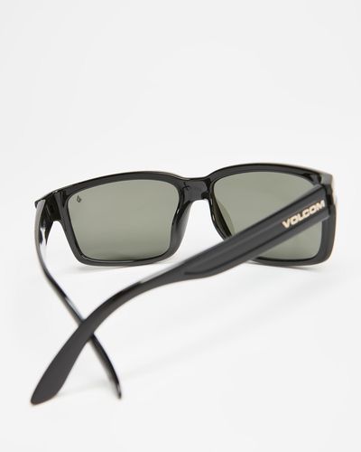 Volcom Stoneage Sunglasses Gloss Black - Grey
