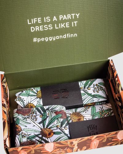 Peggy and Finn Banksia Tie Gift Box - Grey