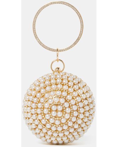 Forever New Kylie Pearl Clutch - White