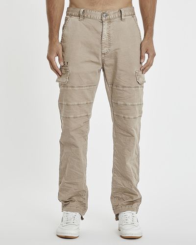 Kiss Chacey Michigan Side Pocket Cargo Trousers - Natural