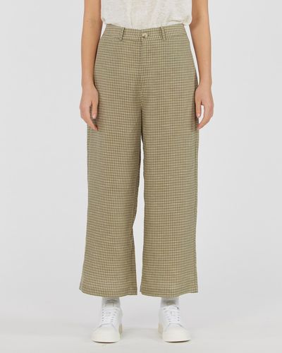 Amelius Virtuous Check Cropped Pant - Natural