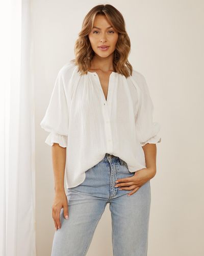 Atmos&Here Rosalind Cotton Blouse - White