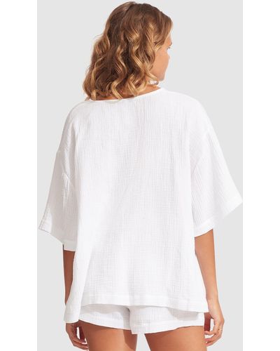 Seafolly Double Cloth Top - White