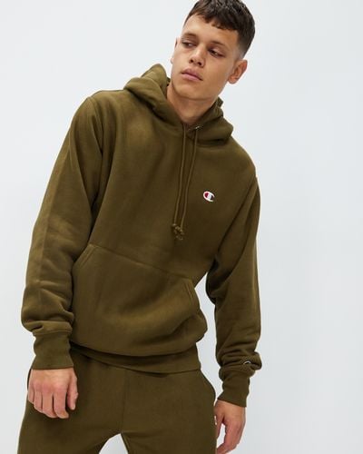 Champion Reverse Weave Small C Hoodie - Green
